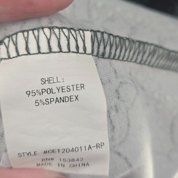 Melloday Green Black Dark Floral Puff Sleeves Long Sleeve Blouse Size 2x - Picture 10 of 11